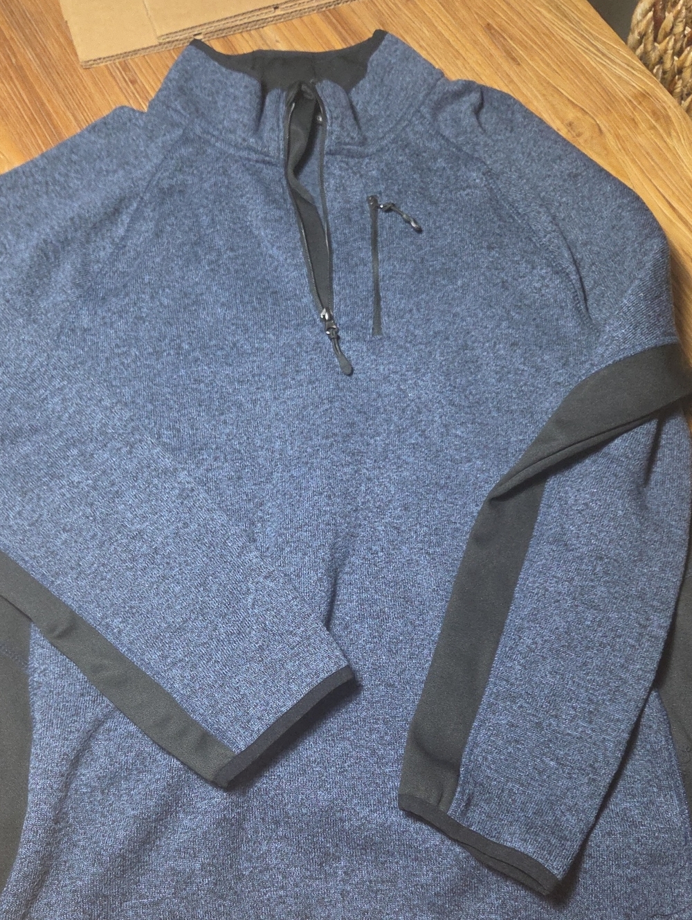 Beverly Hills Polo Club Navy and Black Quarter-Zip Pullover